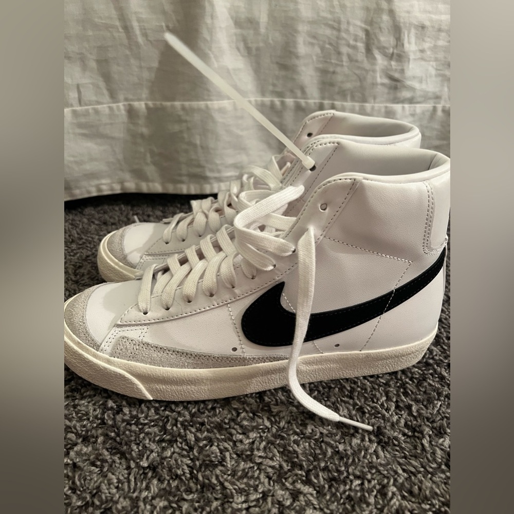 Nike high top white blazers